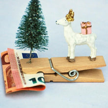 Lade das Bild in den Galerie-Viewer, Klammer mit Rentier Weihnachtsdekoration Kunsthandel Rueckeshaeuser