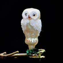 Lade das Bild in den Galerie-Viewer, Kleine Eule aus Glas auf Clip Mundgeblasener Weihnachtsschmuck Kunsthandel Rueckeshaeuser