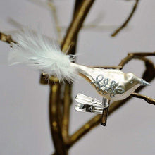 Lade das Bild in den Galerie-Viewer, Kleiner Vogel champagner auf Clip Mundgeblasener Weihnachtsschmuck Kunsthandel Rueckeshaeuser