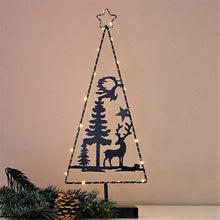 Lade das Bild in den Galerie-Viewer, LED Tannenbaum mit Hirsch Weihnachtsdekoration Kunsthandel Rueckeshaeuser