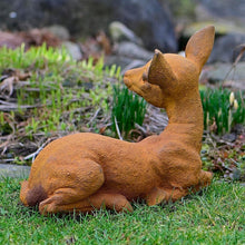 Lade das Bild in den Galerie-Viewer, Liegendes Kitz Edelrost Garten Kunsthandel Rueckeshaeuser