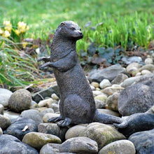 Lade das Bild in den Galerie-Viewer, Otter aus Bronze Bronzeskulpturen Kunsthandel Rueckeshaeuser
