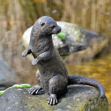 Lade das Bild in den Galerie-Viewer, Otter aus Bronze Bronzeskulpturen Kunsthandel Rueckeshaeuser