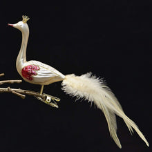 Lade das Bild in den Galerie-Viewer, Pfau / campagner, rot Mundgeblasener Weihnachtsschmuck Kunsthandel Rueckeshaeuser