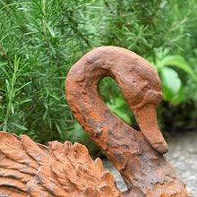 Lade das Bild in den Galerie-Viewer, Pflanzkübel Schwan aus Gußeisen Gartendekoration Kunsthandel Rueckeshaeuser