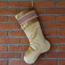 Lade das Bild in den Galerie-Viewer, Prachtvoller Weihnachtsstiefel für Geschenke oder als Deko / gold Weihnachtsdekoration Kunsthandel Rueckeshaeuser