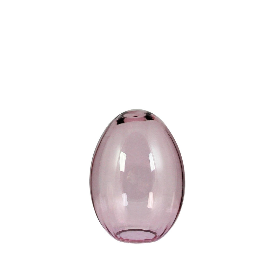 Sehr edles Glas-Ei,  lüster rosé,  Höhe 18 cm Ostern Kunsthandel Rueckeshaeuser