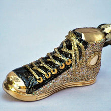 Lade das Bild in den Galerie-Viewer, Sneaker / gold/schwarz Mundgeblasener Weihnachtsschmuck Kunsthandel Rueckeshaeuser