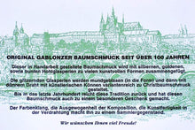 Lade das Bild in den Galerie-Viewer, Stern aus Gablonz in silber ca. 6 cm Mundgeblasener Weihnachtsschmuck Kunsthandel Rueckeshaeuser