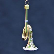 Lade das Bild in den Galerie-Viewer, Trompete, mundgeblasen aus Glas Mundgeblasener Weihnachtsschmuck Kunsthandel Rueckeshaeuser