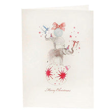 Lade das Bild in den Galerie-Viewer, Weihnachtskarte mit Umschlag / Elefanten Weihnachtskarte Kunsthandel Rueckeshaeuser