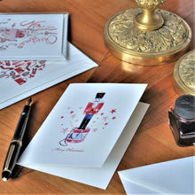 Lade das Bild in den Galerie-Viewer, Weihnachtskarte mit Umschlag / Nussknacker Weihnachtskarte Kunsthandel Rueckeshaeuser