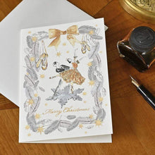 Lade das Bild in den Galerie-Viewer, Weihnachtskarte mit Umschlag / Tanzpaar Weihnachtskarte Kunsthandel Rueckeshaeuser