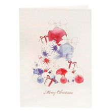 Lade das Bild in den Galerie-Viewer, Weihnachtskarte mit Umschlag / Weihnachtskugeln Weihnachtskarte Kunsthandel Rueckeshaeuser