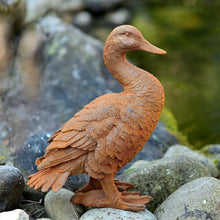 Lade das Bild in den Galerie-Viewer, Wunderschöne Ente aus Gusseisen Gartendekoration Kunsthandel Rueckeshaeuser
