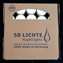 Lade das Bild in den Galerie-Viewer, 50er Set Teelichter, Farbe "Offwhite" Geschenkgutschein Kunsthandel Rueckeshaeuser
