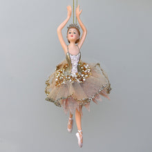 Lade das Bild in den Galerie-Viewer, Ballerina in rosa Tüllröckchen / Arme nach oben Weihnachtsbaumschmuck Kunsthandel Rueckeshaeuser
