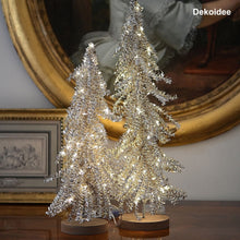 Lade das Bild in den Galerie-Viewer, Beleuchtetes Drahtbäumchen mit 80 LED Lichtern, Höhe 50 cm Weihnachtsdekoration Kunsthandel Rueckeshaeuser
