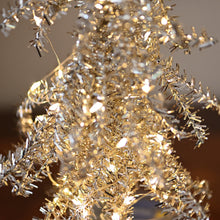 Lade das Bild in den Galerie-Viewer, Beleuchtetes Drahtbäumchen mit 80 LED Lichtern, Höhe 50 cm Weihnachtsdekoration Kunsthandel Rueckeshaeuser
