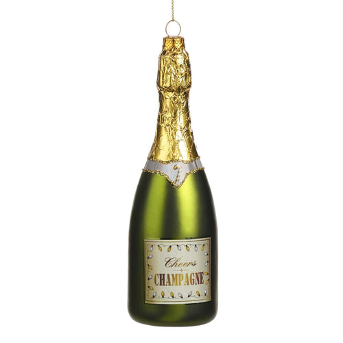 Champagnerflasche Weihnachtsdekoration Kunsthandel Rueckeshaeuser
