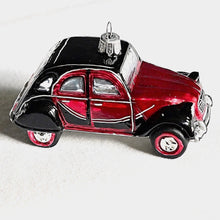 Lade das Bild in den Galerie-Viewer, Citroen 2CV &quot;Ente&quot; Mundgeblasener Weihnachtsschmuck Kunsthandel Rueckeshaeuser
