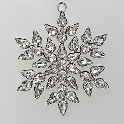 Diamant Schneeflocke / 9,5 cm Weihnachtsbaumschmuck Kunsthandel Rueckeshaeuser