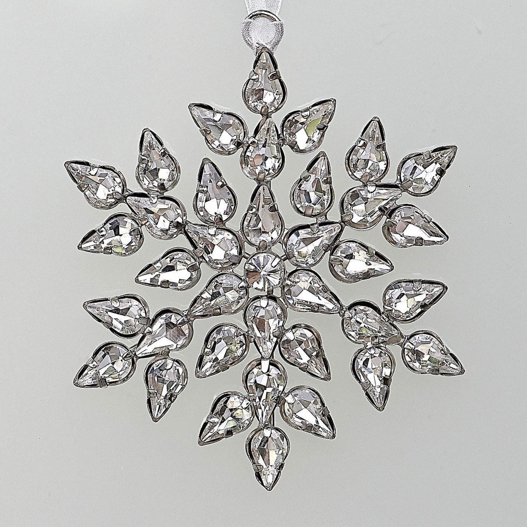 Diamant Schneeflocke / 9,5 cm Weihnachtsbaumschmuck Kunsthandel Rueckeshaeuser