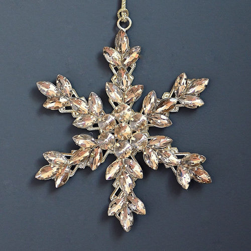 Diamant Schneeflocke, gold 12 cm Weihnachtsbaumschmuck Kunsthandel Rueckeshaeuser