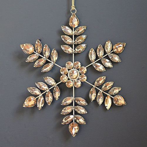 Diamant Schneeflocke, gold, 17 cm Weihnachtsbaumschmuck Kunsthandel Rueckeshaeuser