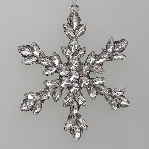 Diamant Schneeflocke, silber, 12 cm Weihnachtsbaumschmuck Kunsthandel Rueckeshaeuser