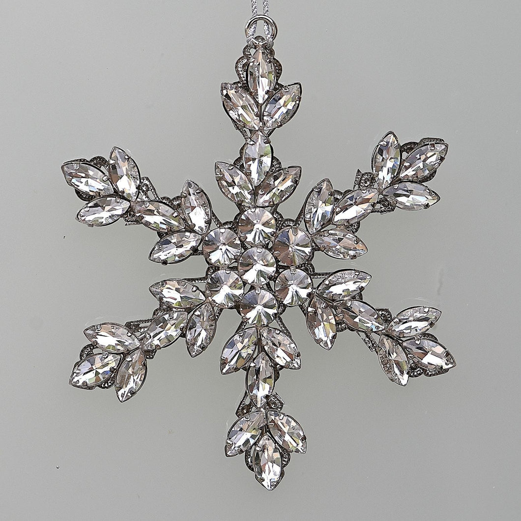 Diamant Schneeflocke, silber, 12 cm Weihnachtsbaumschmuck Kunsthandel Rueckeshaeuser