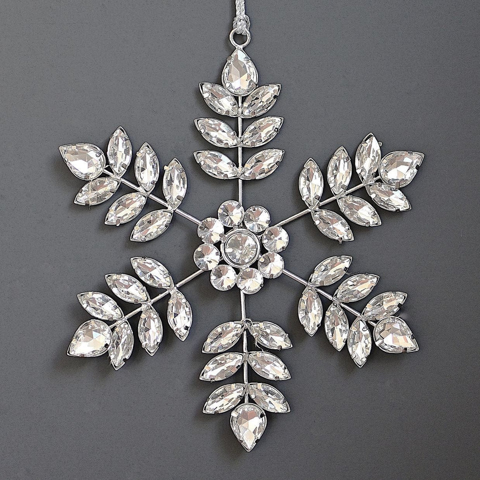 Diamant Schneeflocke, silber, 17 cm Weihnachtsbaumschmuck Kunsthandel Rueckeshaeuser