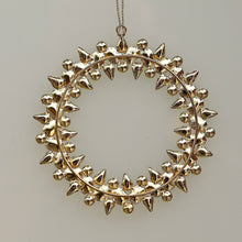 Lade das Bild in den Galerie-Viewer, Diamantkränzchen gold, 15 cm Weihnachtsbaumschmuck Kunsthandel Rueckeshaeuser
