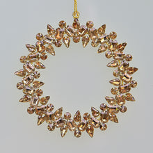 Lade das Bild in den Galerie-Viewer, Diamantkränzchen gold, 15 cm Weihnachtsbaumschmuck Kunsthandel Rueckeshaeuser
