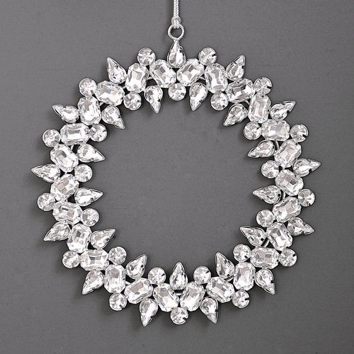 Diamantkränzchen, silber, 16 cm Weihnachtsbaumschmuck Kunsthandel Rueckeshaeuser