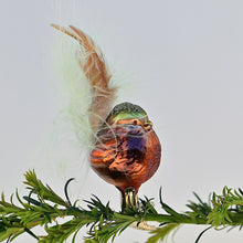 Lade das Bild in den Galerie-Viewer, Dompfaff auf Clip Mundgeblasener Weihnachtsschmuck Kunsthandel Rueckeshaeuser
