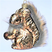 Lade das Bild in den Galerie-Viewer, Eichhörnchen kupfer/gold Mundgeblasener Weihnachtsschmuck Kunsthandel Rueckeshaeuser
