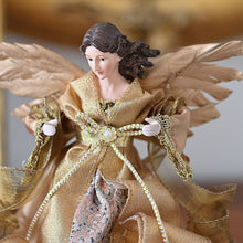 Lade das Bild in den Galerie-Viewer, Exquisiter Engel auch als &quot;Tree Topper&quot;, 26 cm Weihnachtsdekoration Kunsthandel Rueckeshaeuser

