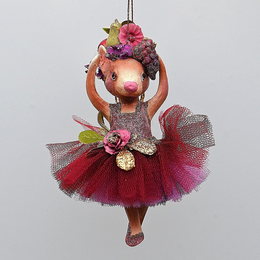 Feenmaus die Arme nach oben Weihnachtsbaumschmuck Kunsthandel Rueckeshaeuser