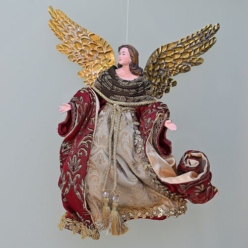 Fliegender Engel nach rechts schauend Weihnachtsdekoration Kunsthandel Rueckeshaeuser