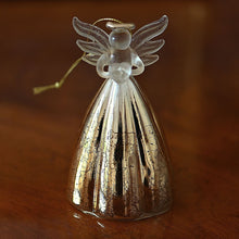 Lade das Bild in den Galerie-Viewer, Glasengel mit Herz, antikgold Optik, 12 cm Weihnachtsdekoration Kunsthandel Rueckeshaeuser
