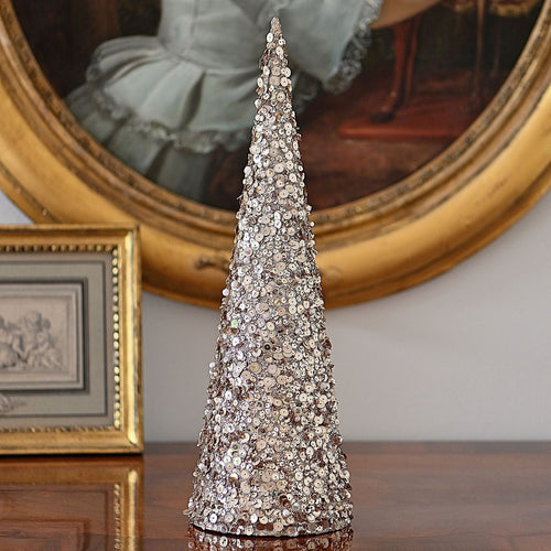Glitzernde Pyramide - 44 cm Weihnachtsdekoration Kunsthandel Rueckeshaeuser