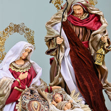 Lade das Bild in den Galerie-Viewer, Große heilige Familie im Stil neapolitanischer Krippenfiguren Weihnachtsdekoration Kunsthandel Rueckeshaeuser
