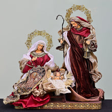 Lade das Bild in den Galerie-Viewer, Große heilige Familie im Stil neapolitanischer Krippenfiguren Weihnachtsdekoration Kunsthandel Rueckeshaeuser
