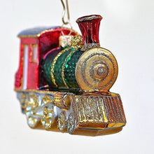 Lade das Bild in den Galerie-Viewer, Große Lokomotive Mundgeblasener Weihnachtsschmuck Kunsthandel Rueckeshaeuser
