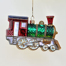 Lade das Bild in den Galerie-Viewer, Große Lokomotive Mundgeblasener Weihnachtsschmuck Kunsthandel Rueckeshaeuser
