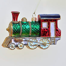 Lade das Bild in den Galerie-Viewer, Große Lokomotive Mundgeblasener Weihnachtsschmuck Kunsthandel Rueckeshaeuser

