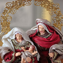 Lade das Bild in den Galerie-Viewer, Heilige Familie im Stil neapolitanischer Krippenfiguren 25,5 cm Weihnachtsdekoration Kunsthandel Rueckeshaeuser
