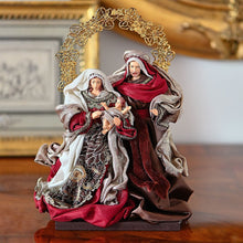 Lade das Bild in den Galerie-Viewer, Heilige Familie im Stil neapolitanischer Krippenfiguren 25,5 cm Weihnachtsdekoration Kunsthandel Rueckeshaeuser
