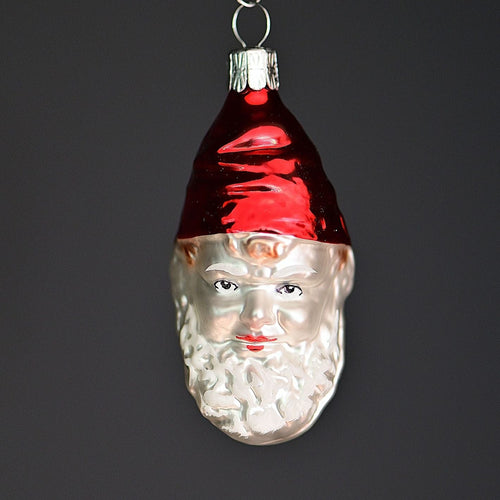 Hübscher Nikolauskopf aus Lauscha Mundgeblasener Weihnachtsschmuck Kunsthandel Rueckeshaeuser